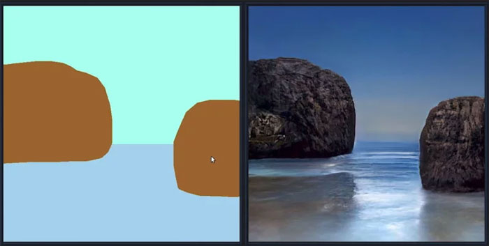 Nvidia's Latest AI Software Transforms Doodles Into Photorealistic Landscapes In Seconds Nvidia's Latest AI Software Transforms Doodles Into Photorealistic Landscapes In Seconds