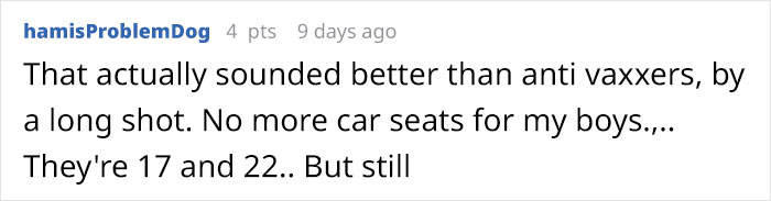 Person Says He Always Trolls Anti-Vaxxers By Using A Car Seat Analogy And People Love The Logic Behind It Person Says He Always Trolls Anti-Vaxxers By Using A Car Seat Analogy And People Love The Logic Behind It