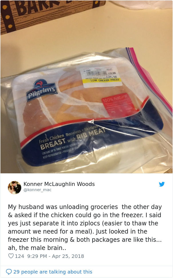 When Your Husband Takes The Instructions Literally