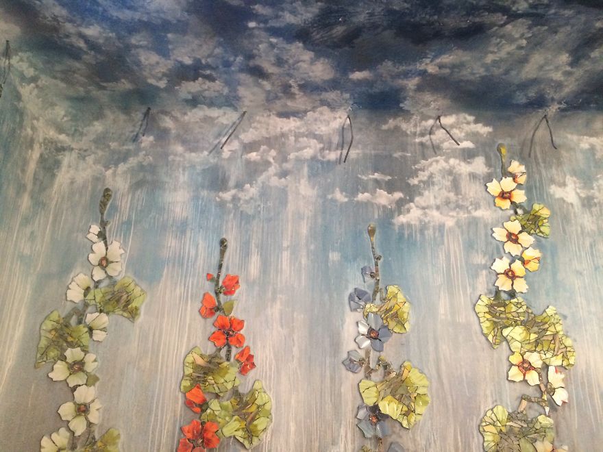 How I Made 30 Malva’s Stems 3 Meters High And 290 Buds For Interior Decoration