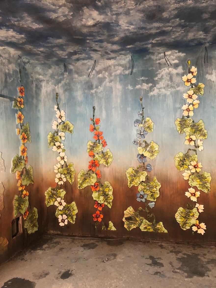 How I Made 30 Malva’s Stems 3 Meters High And 290 Buds For Interior Decoration