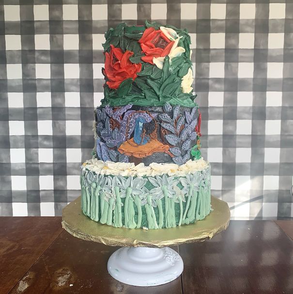 I Taught Myself To Paint Cakes With Palette Knives And Buttercream For My New Year's Resolution