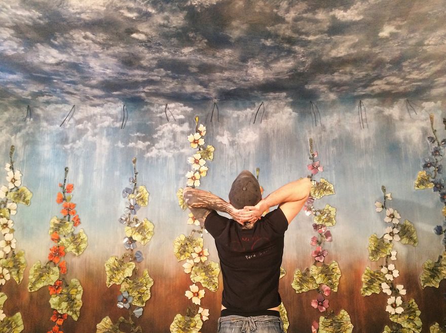 How I Made 30 Malva’s Stems 3 Meters High And 290 Buds For Interior Decoration How I Made 30 Malva’s Stems 3 Meters High And 290 Buds For Interior Decoration