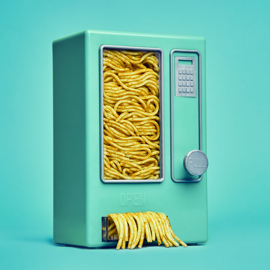 I Created A Pop Art Series Combining Spaghetti With Everyday Objects