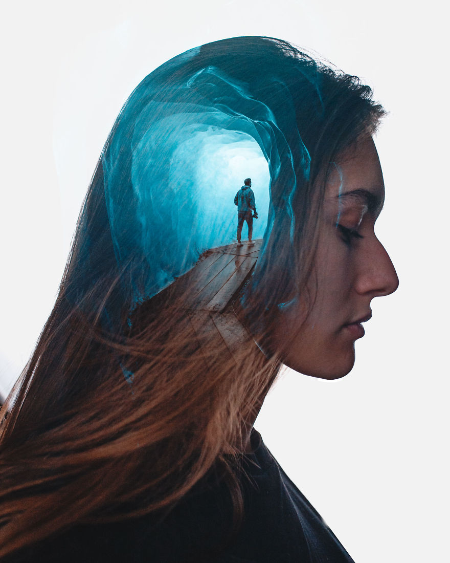 I Merge Two Worlds Into One Using Double Exposure Photography