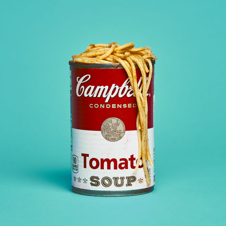 I Created A Pop Art Series Combining Spaghetti With Everyday Objects