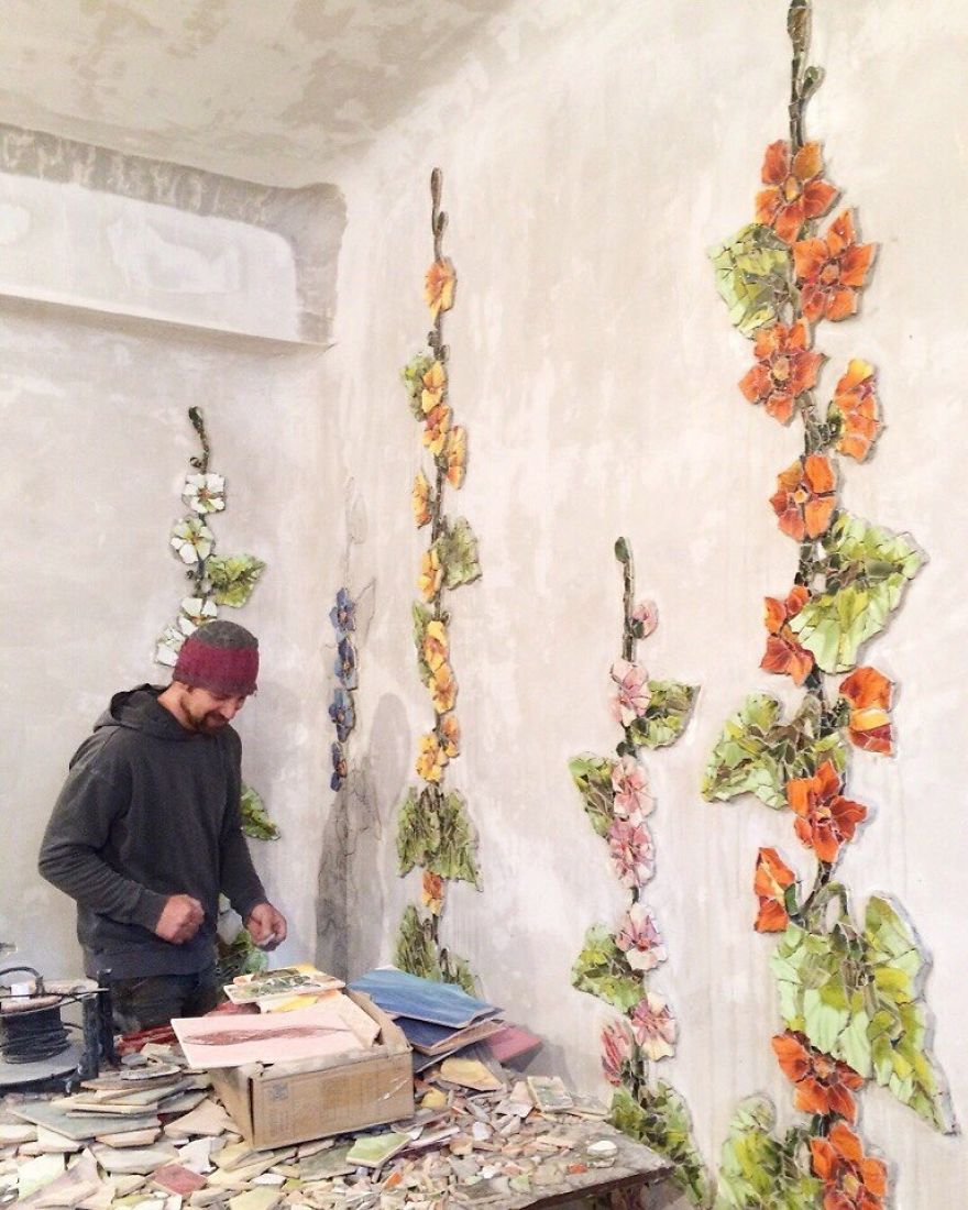 How I Made 30 Malva’s Stems 3 Meters High And 290 Buds For Interior Decoration How I Made 30 Malva’s Stems 3 Meters High And 290 Buds For Interior Decoration