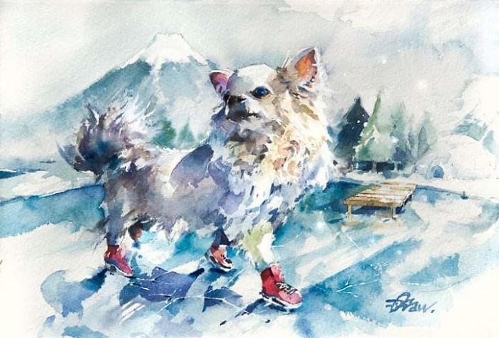 Watercolor Paintings For Dog Lovers
