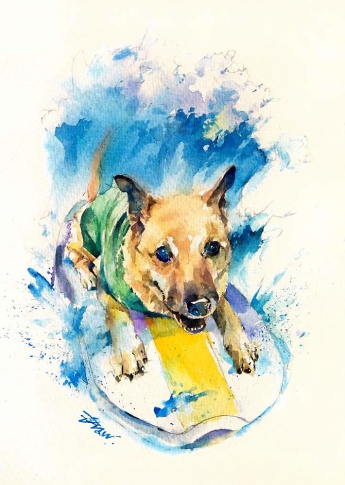 Watercolor Paintings For Dog Lovers
