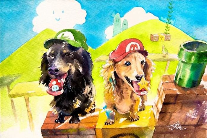 Watercolor Paintings For Dog Lovers