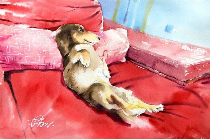Watercolor Paintings For Dog Lovers