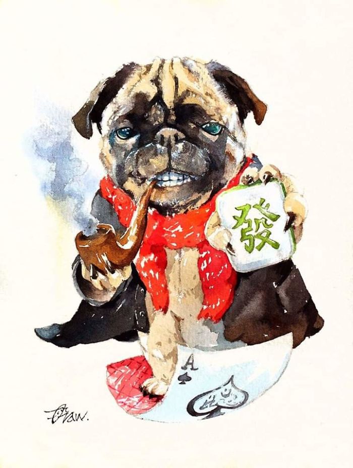 Watercolor Paintings For Dog Lovers