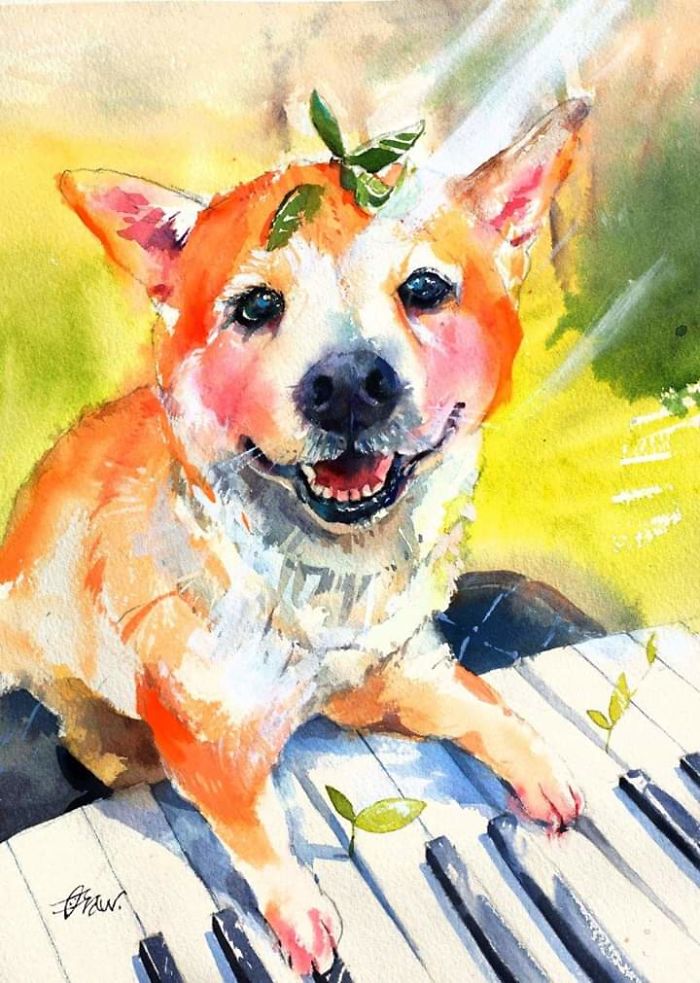 Watercolor Paintings For Dog Lovers