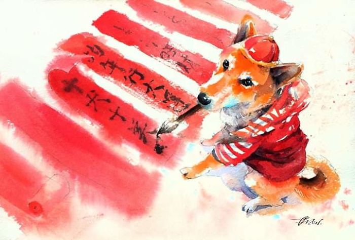 Watercolor Paintings For Dog Lovers