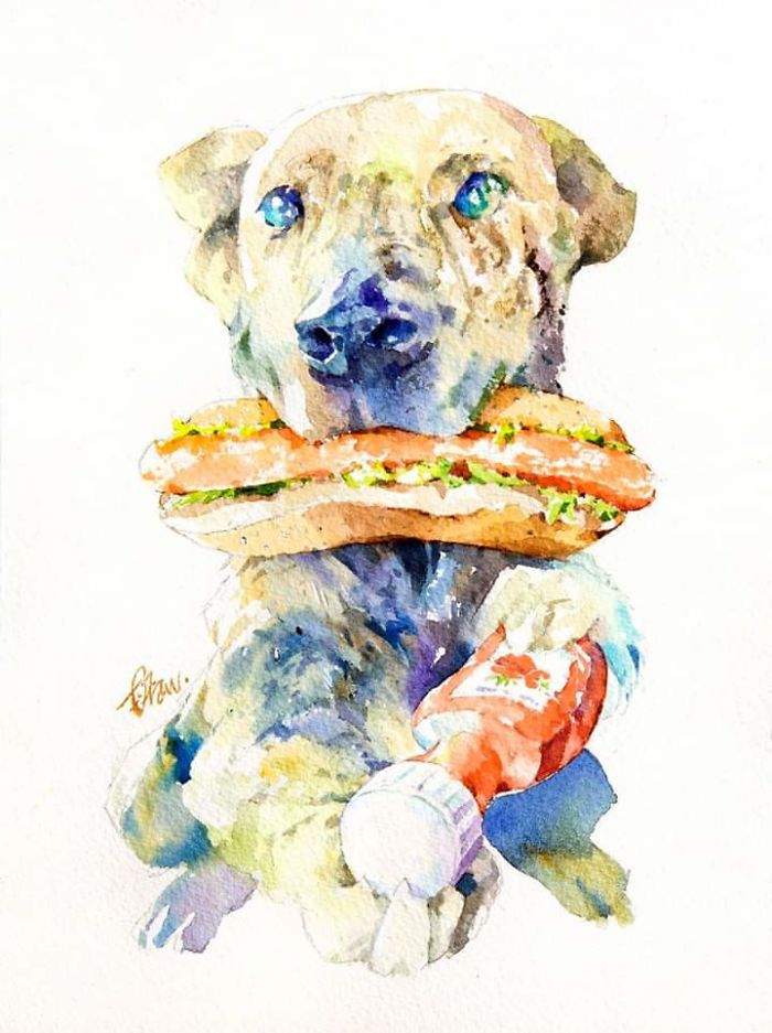 Watercolor Paintings For Dog Lovers