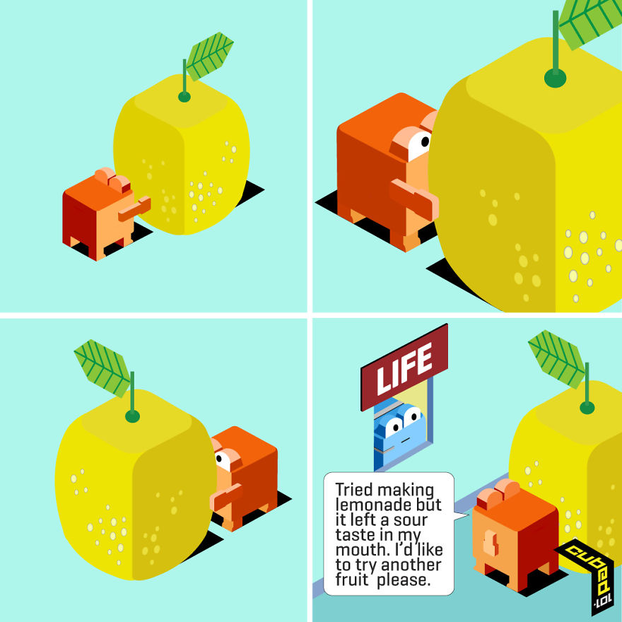 I Create Comics With A Cubed Perspective And A Slightly Warped Point Of View.