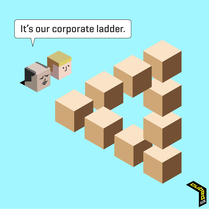 I Create Comics With A Cubed Perspective And A Slightly Warped Point Of View.