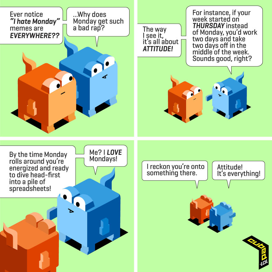 I Create Comics With A Cubed Perspective And A Slightly Warped Point Of View.