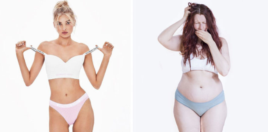 I Realize That I’ll Never Look Like A Model After Giving Birth, So I Recreated Victoria’s Secret Photos With A Touch Of Motherhood