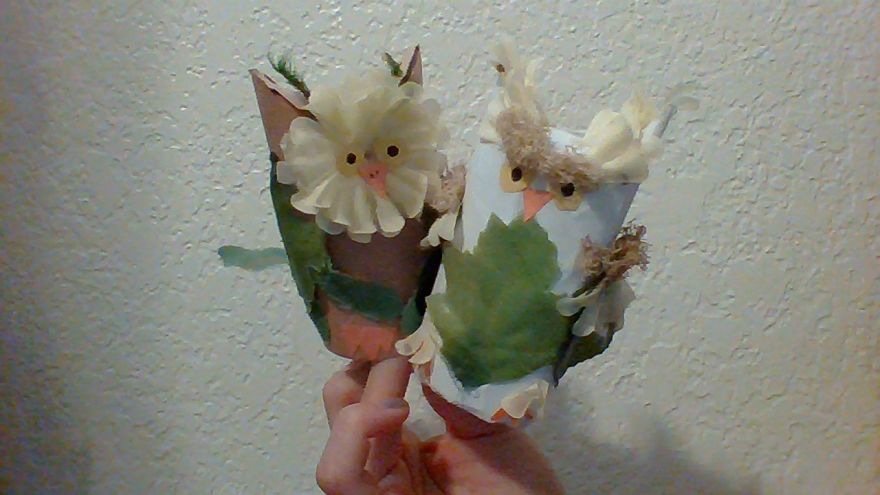 I Made Cute Owls Out Of Dollar Store Flowers And Toilet Paper Rolls I Made Cute Owls Out Of Dollar Store Flowers And Toilet Paper Rolls