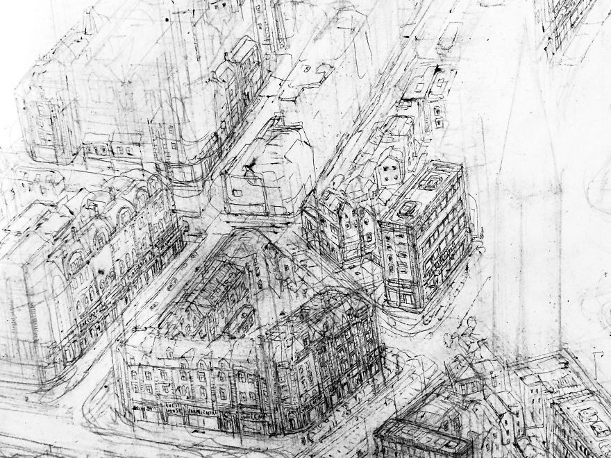 Sketching The Entire City Of Inverness By Hand Sketching The Entire City Of Inverness By Hand