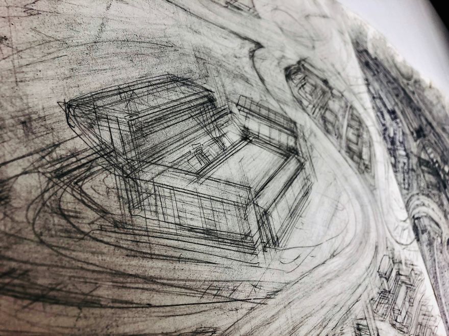 Sketching The Entire City Of Inverness By Hand Sketching The Entire City Of Inverness By Hand