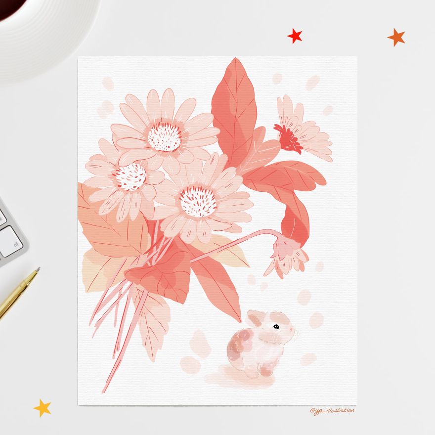 Bunny In Soft Warm Colors