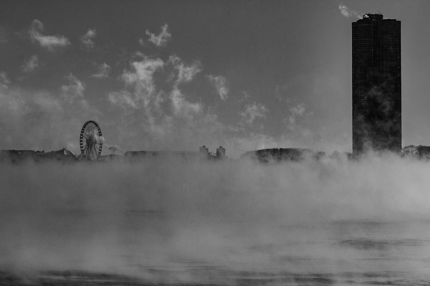 I Went Out In Chicago During The Polar Vortex (-29°c) And Took Photos Along The Lakefront