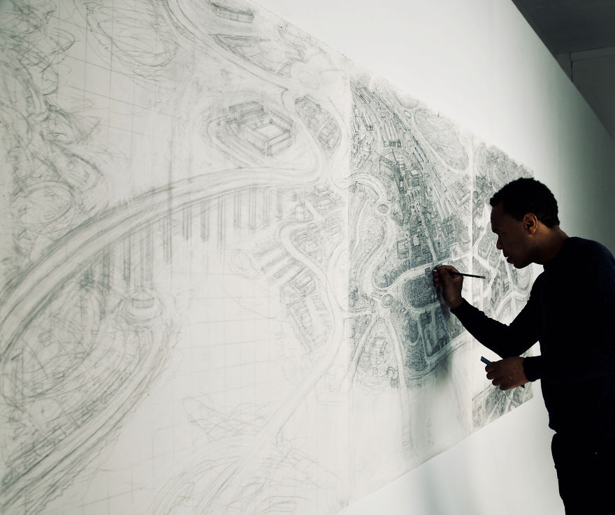 Sketching The Entire City Of Inverness By Hand