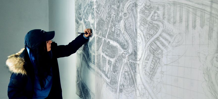 Sketching The Entire City Of Inverness By Hand