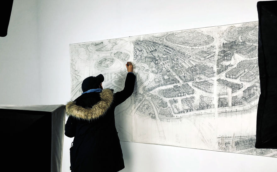 Sketching The Entire City Of Inverness By Hand Sketching The Entire City Of Inverness By Hand