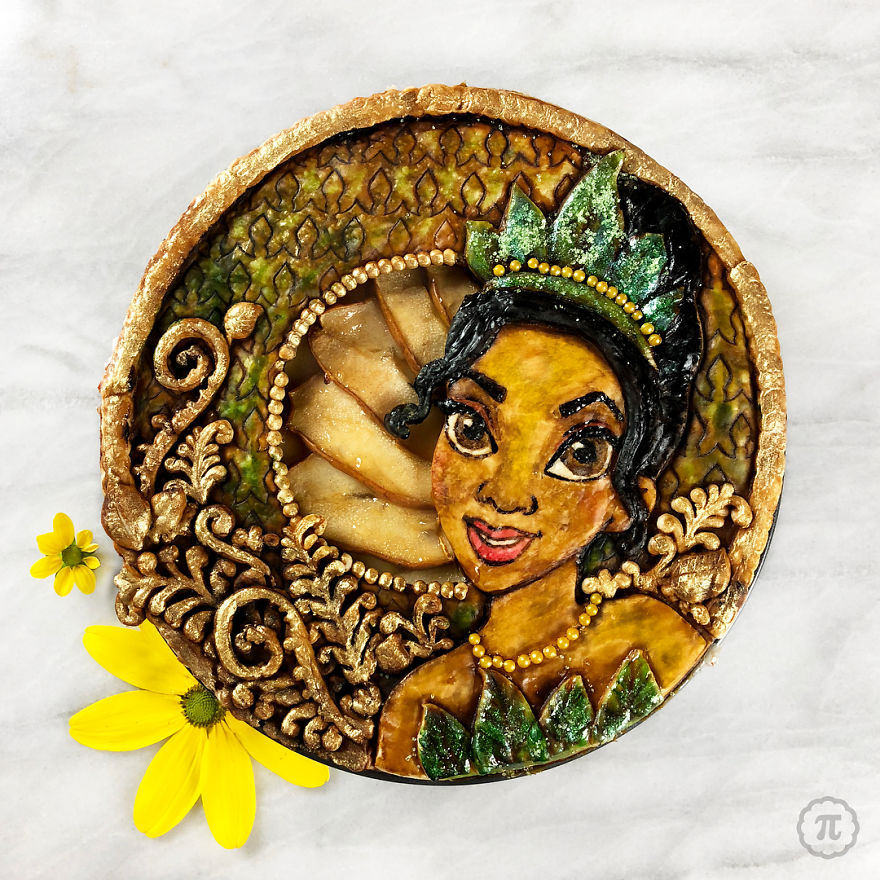 Princess Tiana Caramelized Bourbon Poached Pear Pie