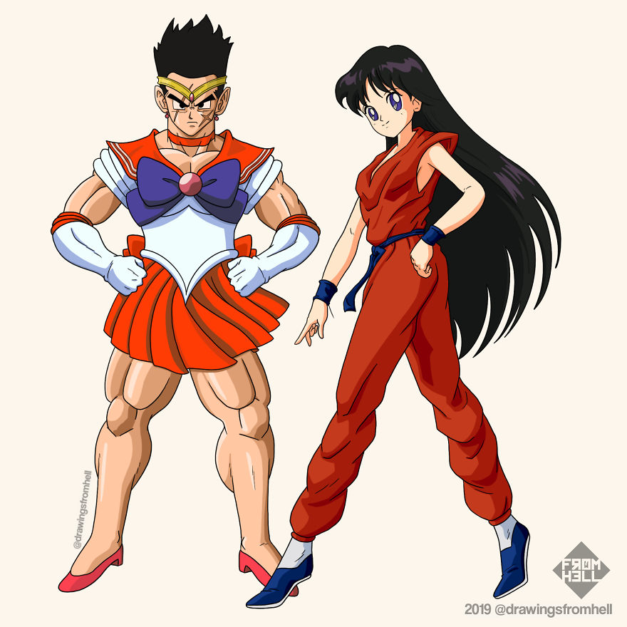 My Boyfriend Illustrated A Crossover Between Dragon Ball Z And Sailor Moon
