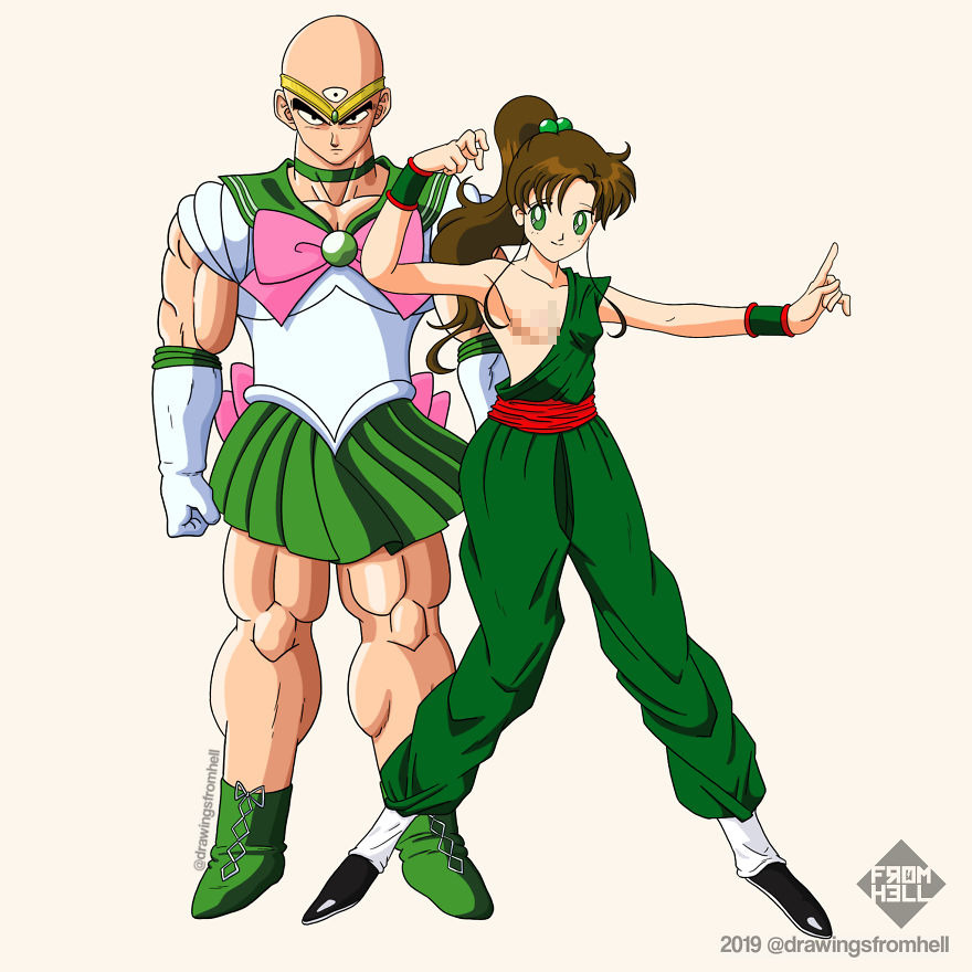 My Boyfriend Illustrated A Crossover Between Dragon Ball Z And Sailor Moon