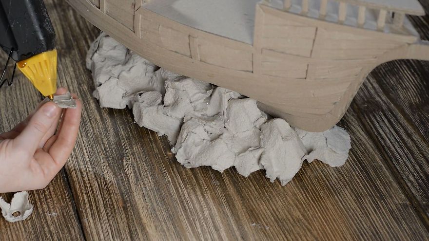 I Made A Pirate Ship Using Pizza Boxes