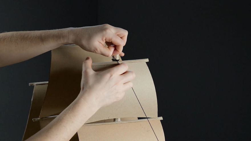 I Made A Pirate Ship Using Pizza Boxes