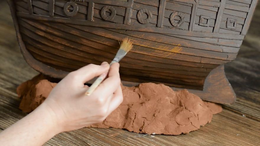 I Made A Pirate Ship Using Pizza Boxes