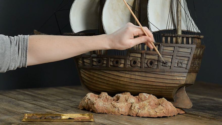 I Made A Pirate Ship Using Pizza Boxes