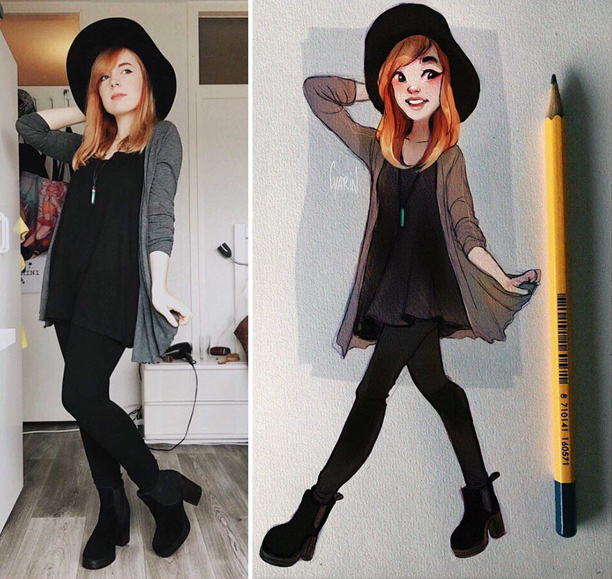 The Dutch Artist Transforms Girls Into Adorable Cartoons And Her Work Conquers Millions Of Followers