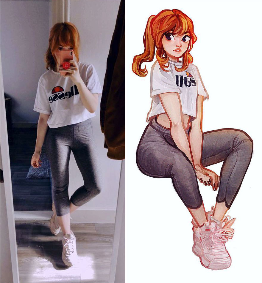 The Dutch Artist Transforms Girls Into Adorable Cartoons And Her Work Conquers Millions Of Followers