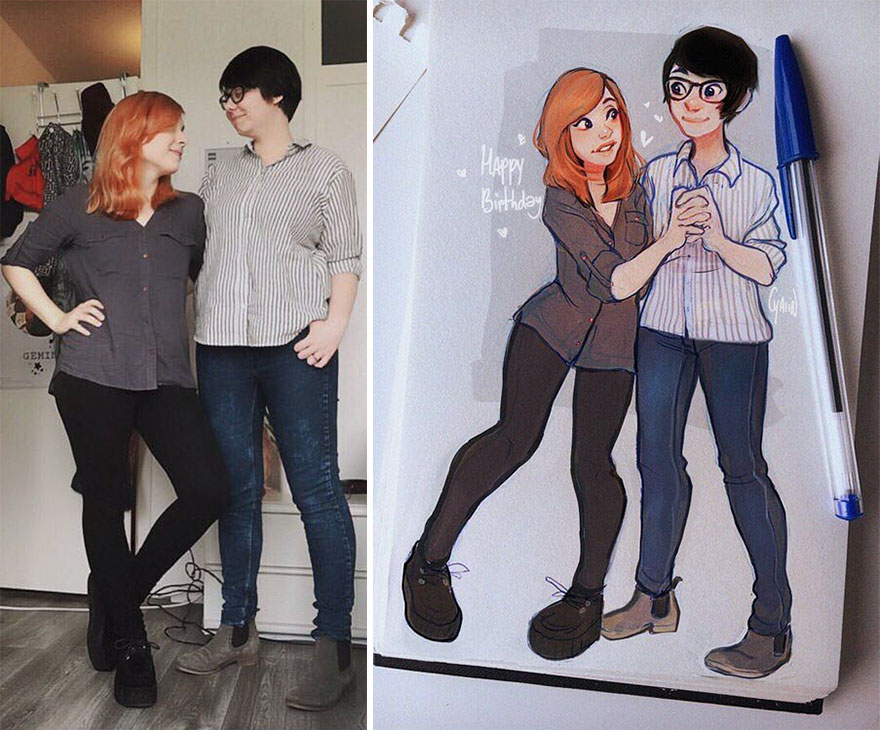 The Dutch Artist Transforms Girls Into Adorable Cartoons And Her Work Conquers Millions Of Followers