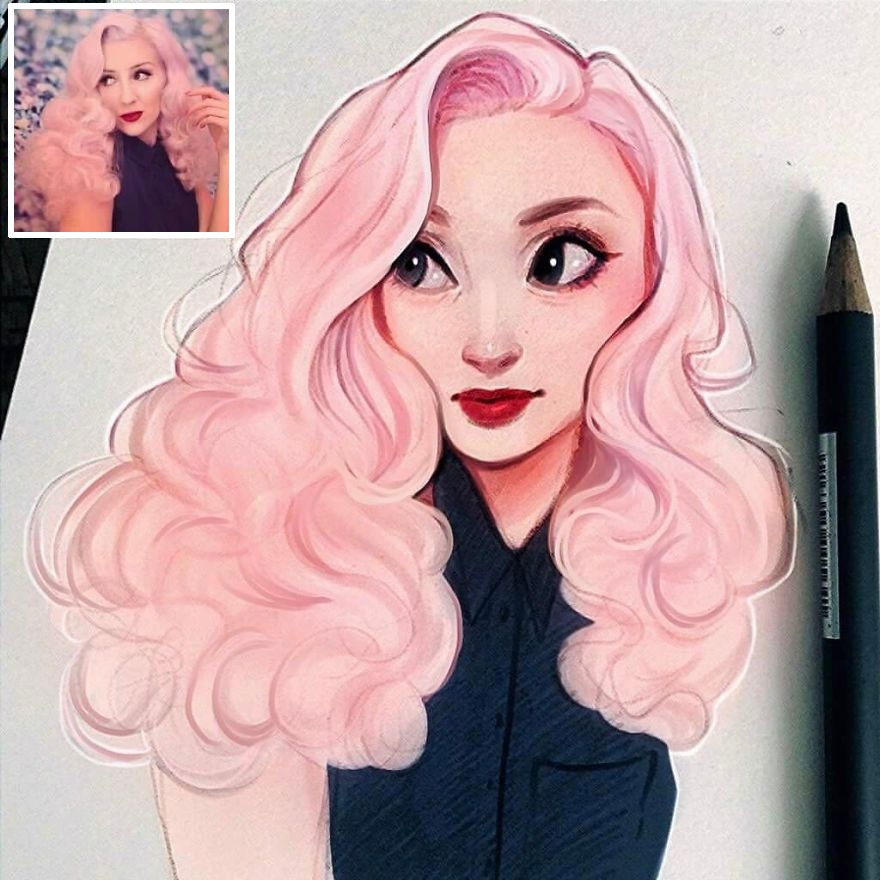 The Dutch Artist Transforms Girls Into Adorable Cartoons And Her Work Conquers Millions Of Followers