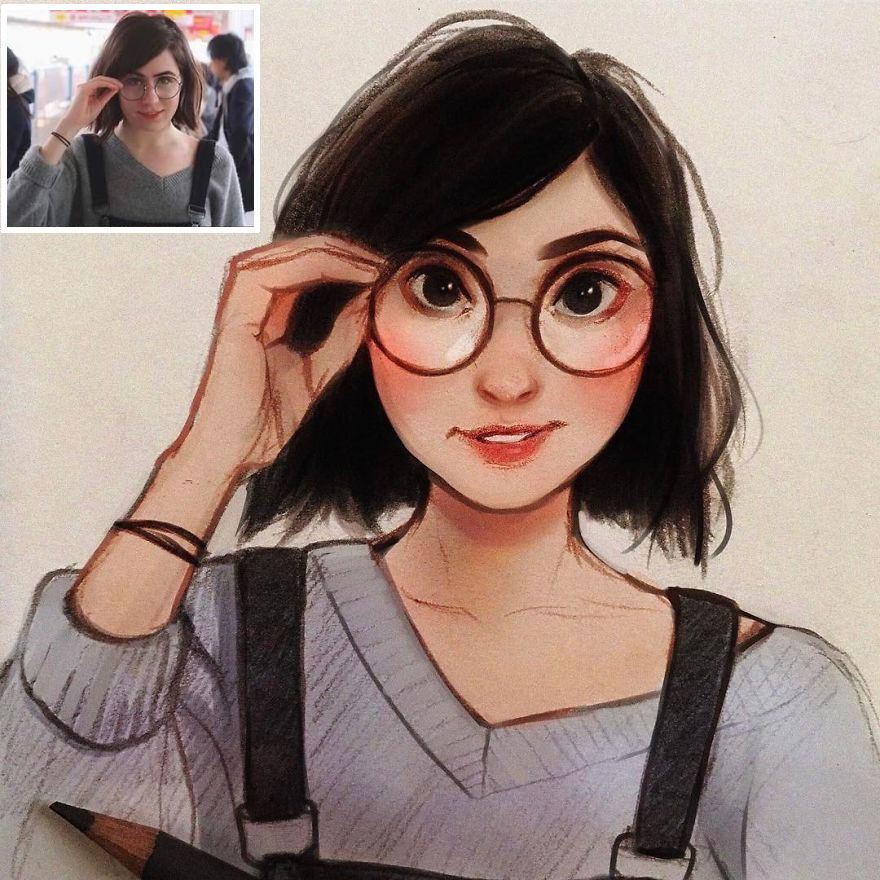 The Dutch Artist Transforms Girls Into Adorable Cartoons And Her Work Conquers Millions Of Followers