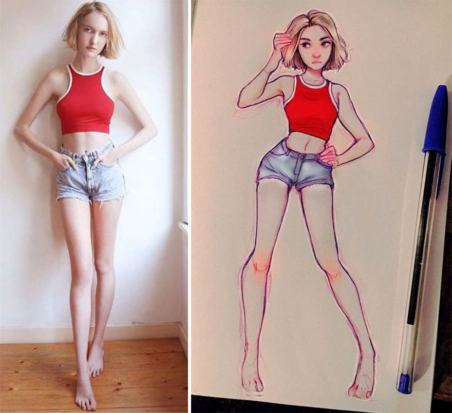 The Dutch Artist Transforms Girls Into Adorable Cartoons And Her Work Conquers Millions Of Followers