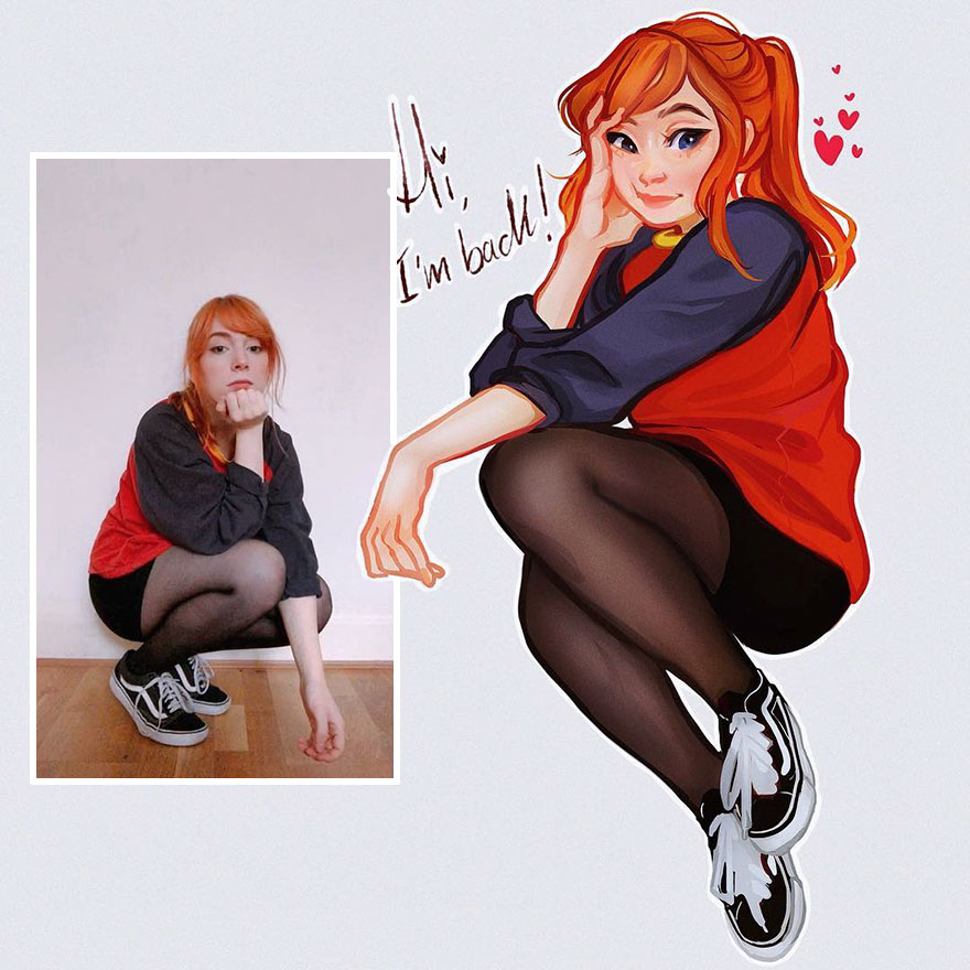 The Dutch Artist Transforms Girls Into Adorable Cartoons And Her Work Conquers Millions Of Followers