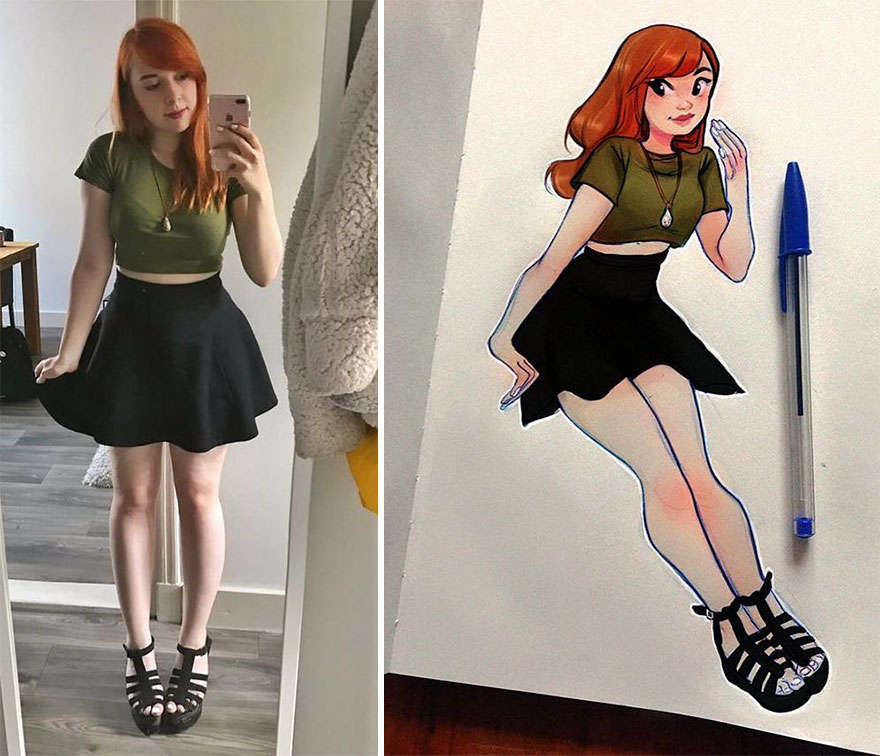 The Dutch Artist Transforms Girls Into Adorable Cartoons And Her Work Conquers Millions Of Followers