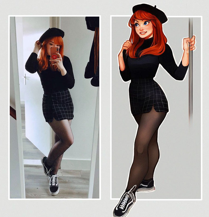 The Dutch Artist Transforms Girls Into Adorable Cartoons And Her Work Conquers Millions Of Followers