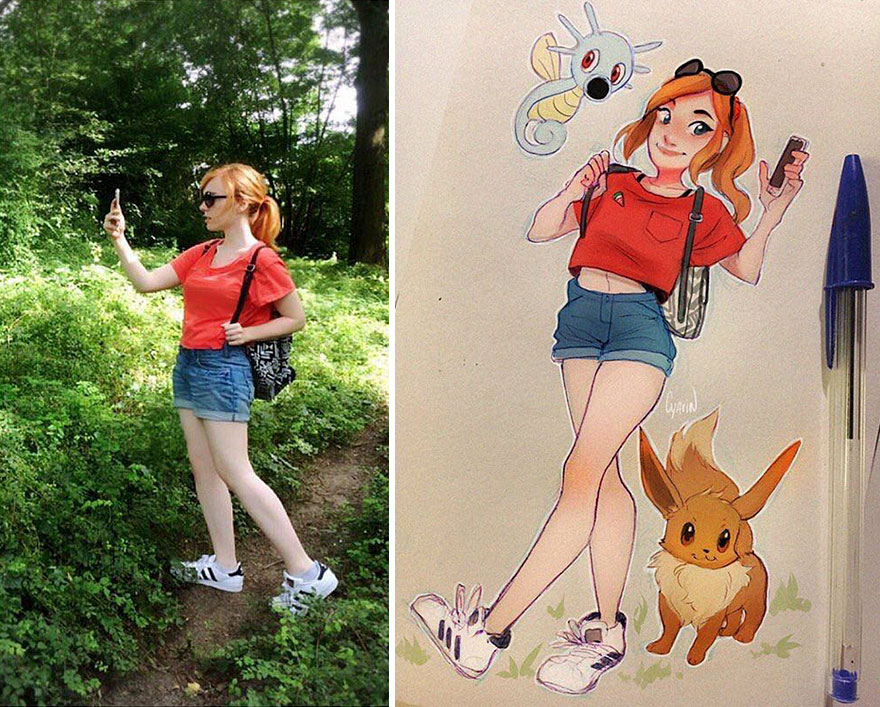The Dutch Artist Transforms Girls Into Adorable Cartoons And Her Work Conquers Millions Of Followers
