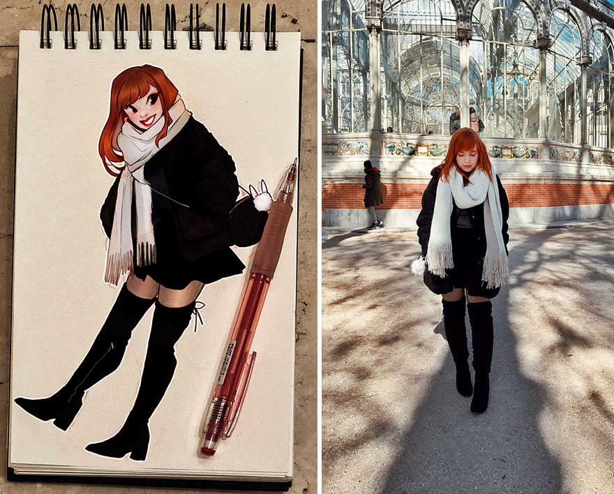 The Dutch Artist Transforms Girls Into Adorable Cartoons And Her Work Conquers Millions Of Followers