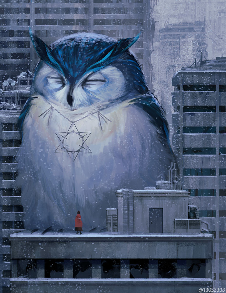 This Japanese Illustrator Gives Life To Giant Animals